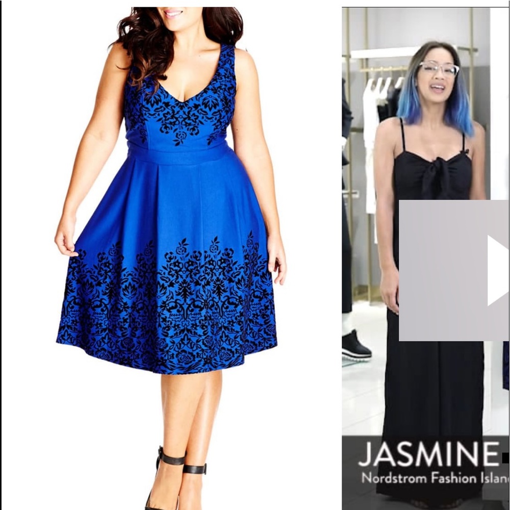 City Chic ROYAL BLUE DRESS 2XL